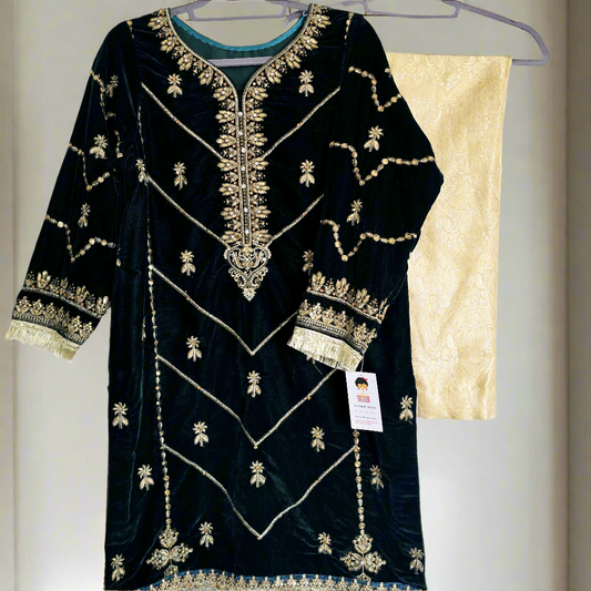 SALWAR KAMEEZ PARTY VELVET BOLLYWOOD PAKISTANI/ INDIAN WEAR DESIGNER WEDDING